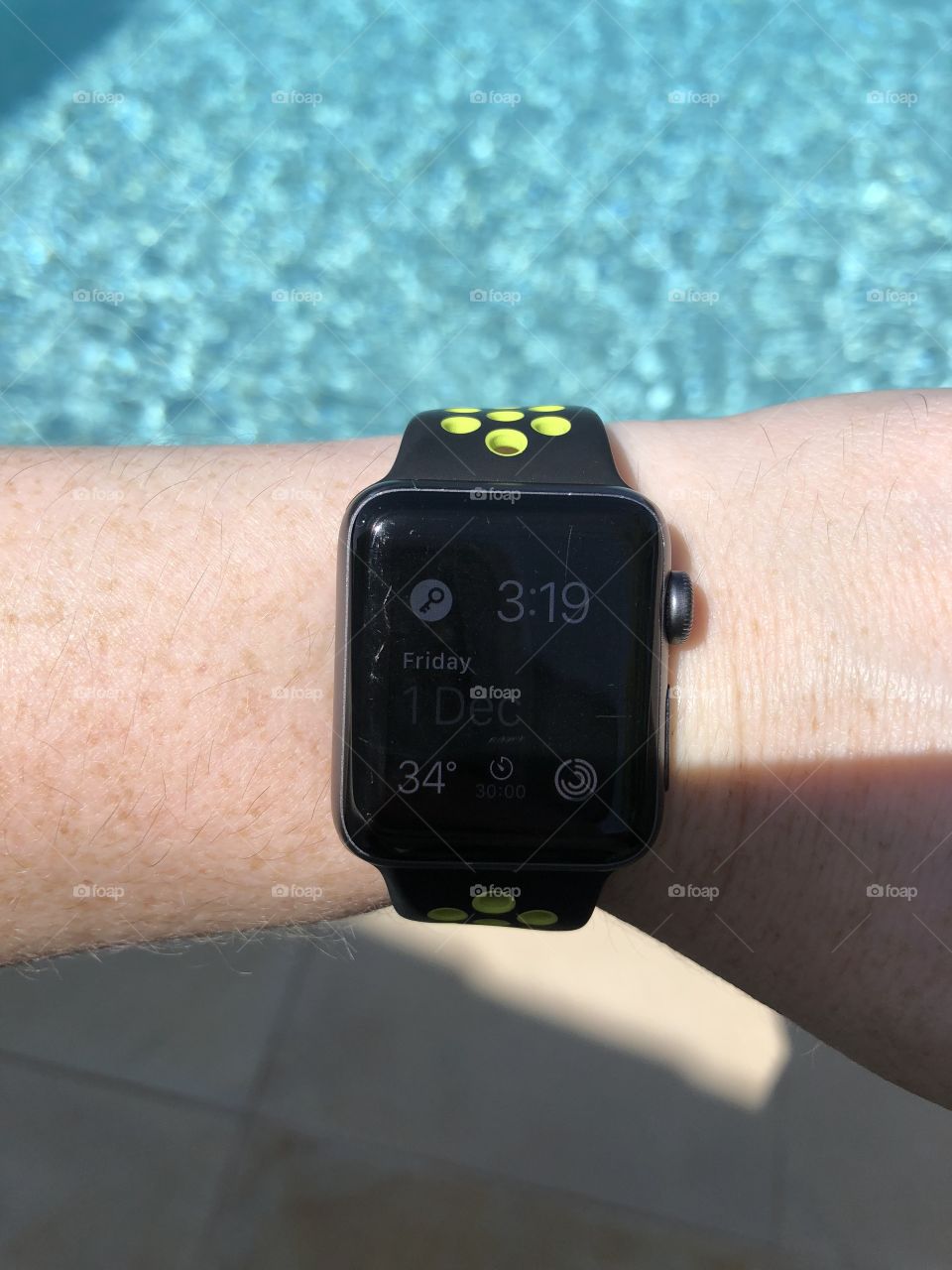 Out by the pool nike watch