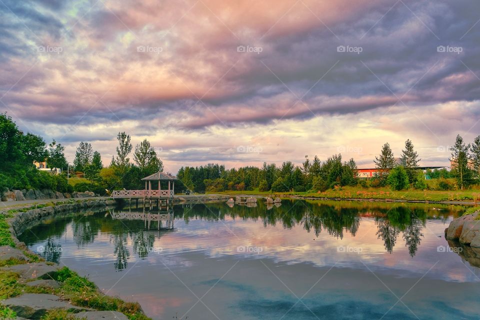Walk around the neighborhood park at sunset.  A beautiful place to reflect, a quiet place to enjoy nature.