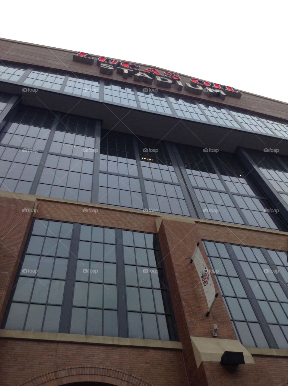 This is photo taken very close to the building looking up.