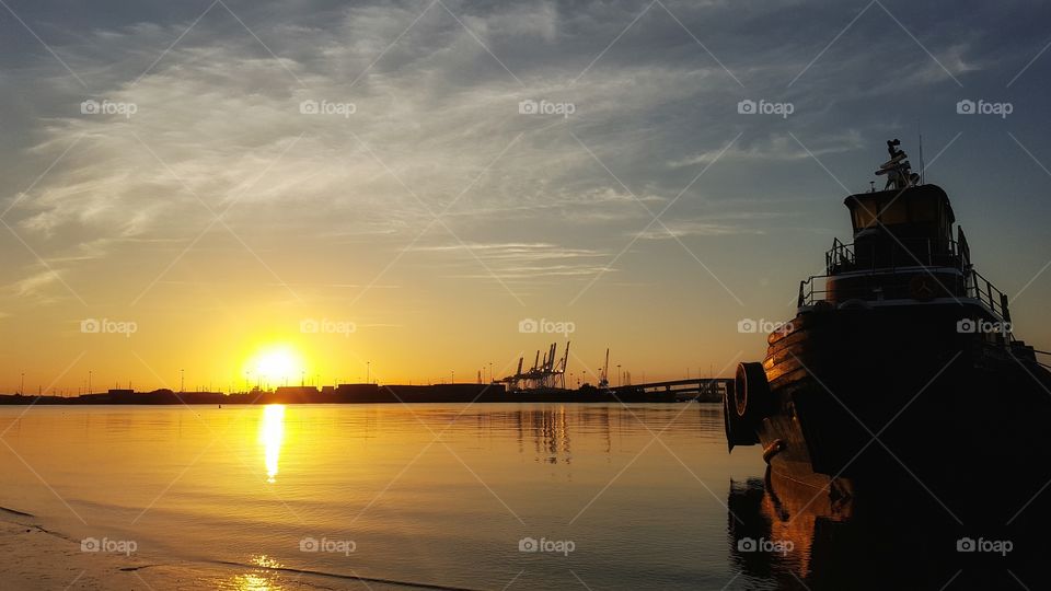 Tugboat sunrise