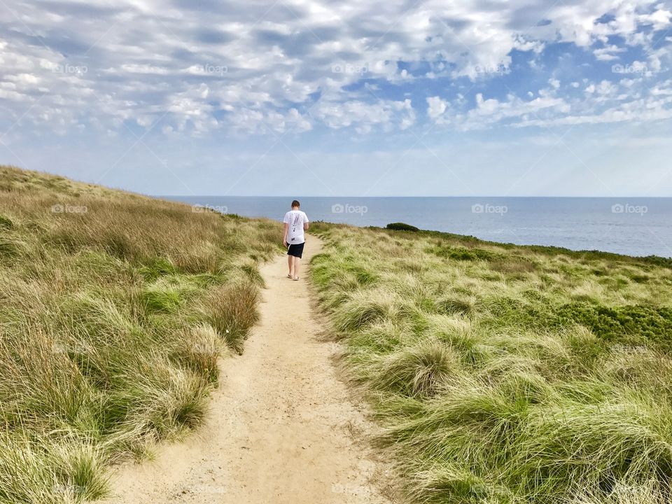 Walking to the beach