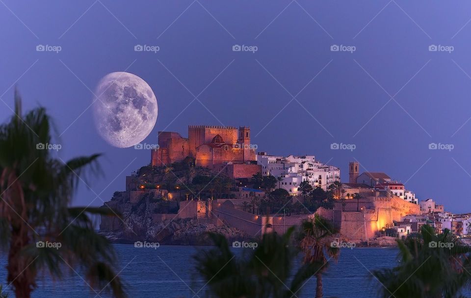 The castle and the moon