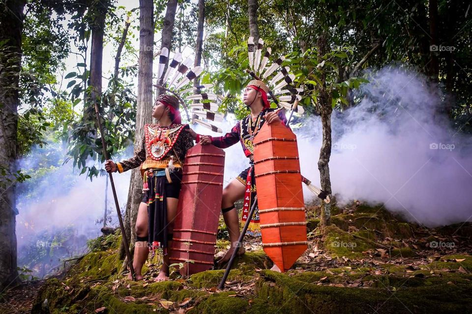 male dayak kenyah from borneo