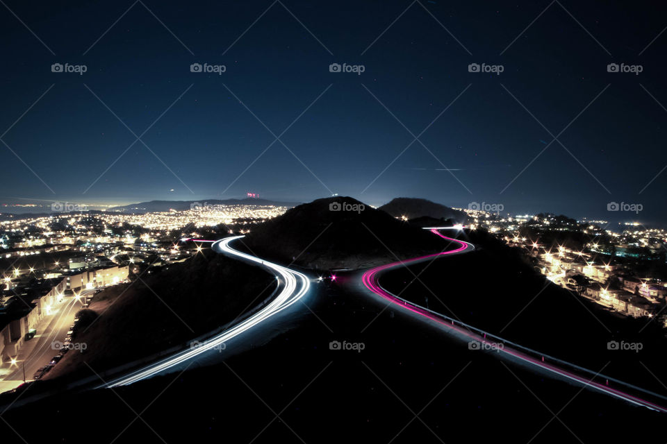 Beautiful Lights and San Francisco Nights - the other side of Twin Peaks is just as amazing as the tourist view! add a little long exposure and it turns into Christmas.. (sort of) ;)