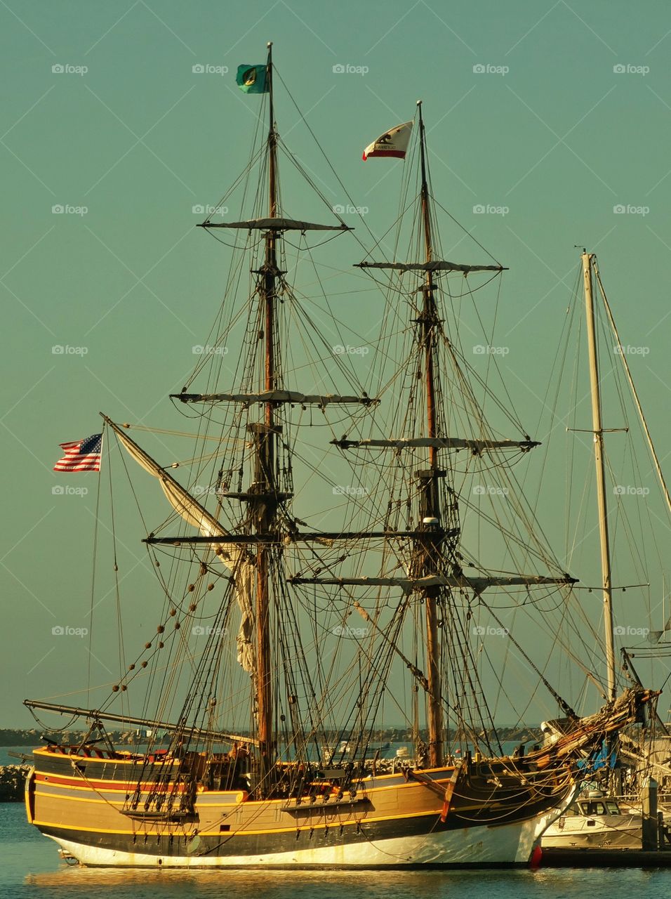 Tall Wooden Sailing Ship
