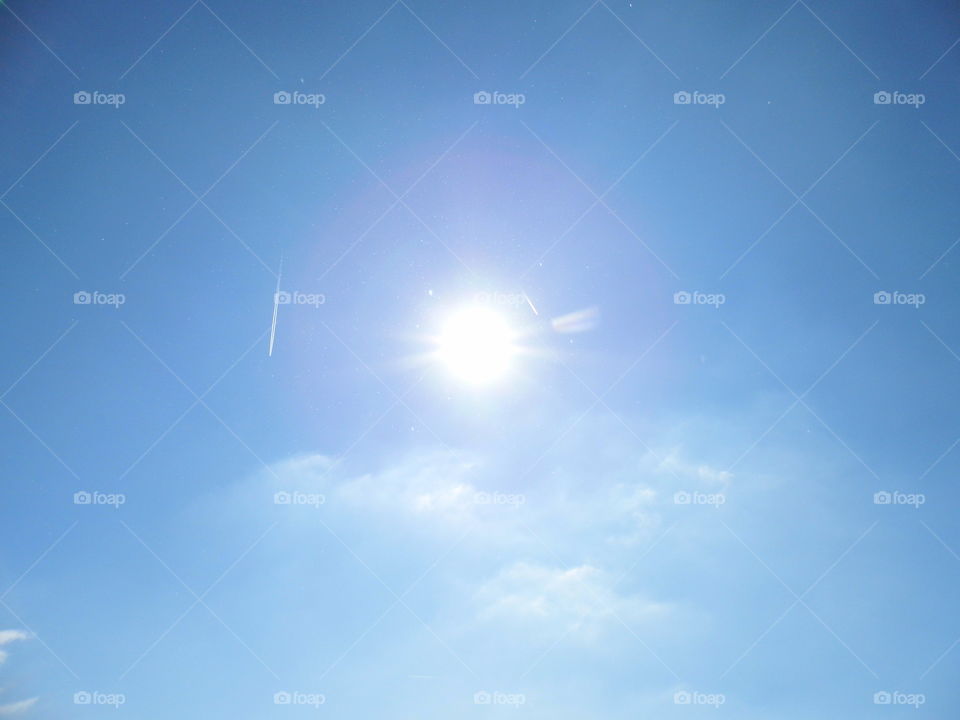 beautiful blue sky and beautiful sunlight