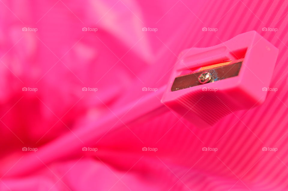 PINK PENCIL SHARPENER AND PINK PENCIL