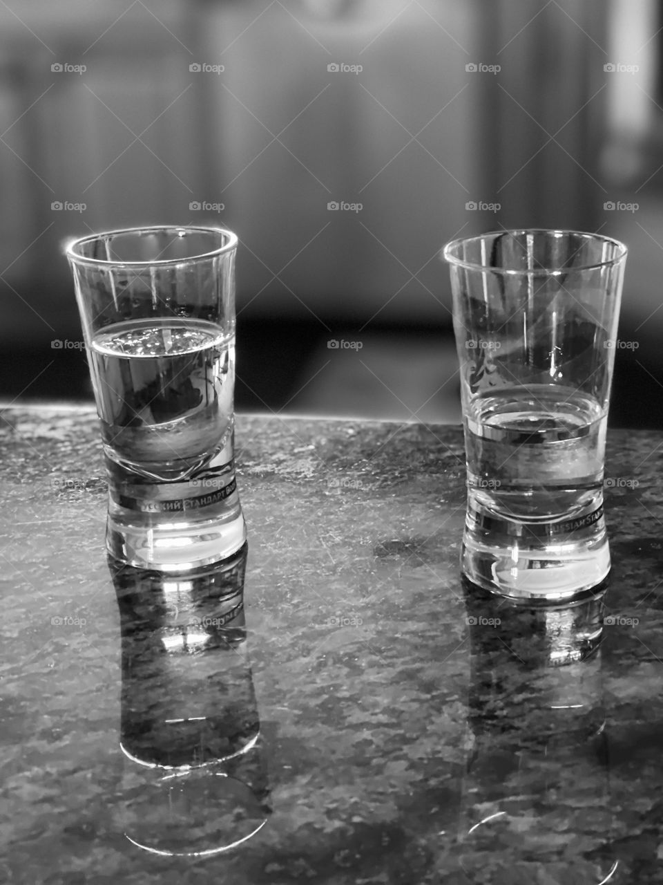 Two shots of tequila 