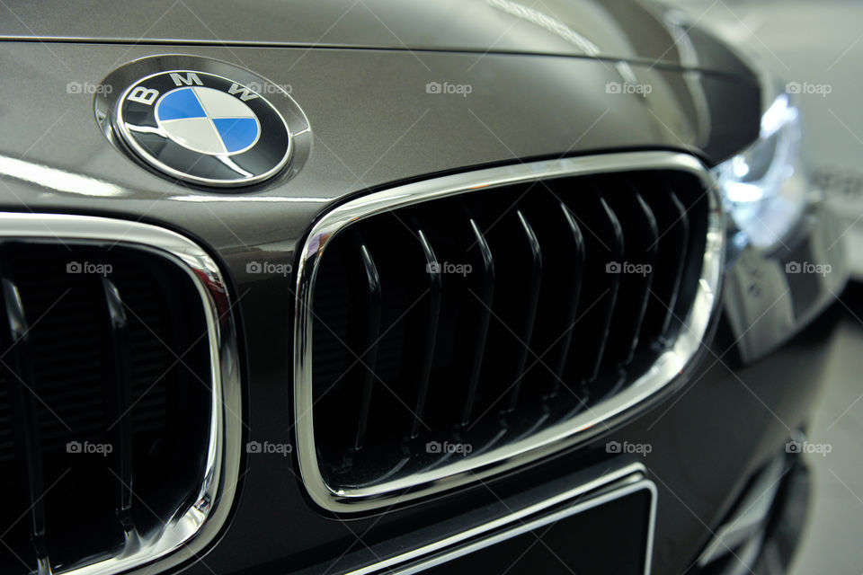 BMW car on display in a carstore.