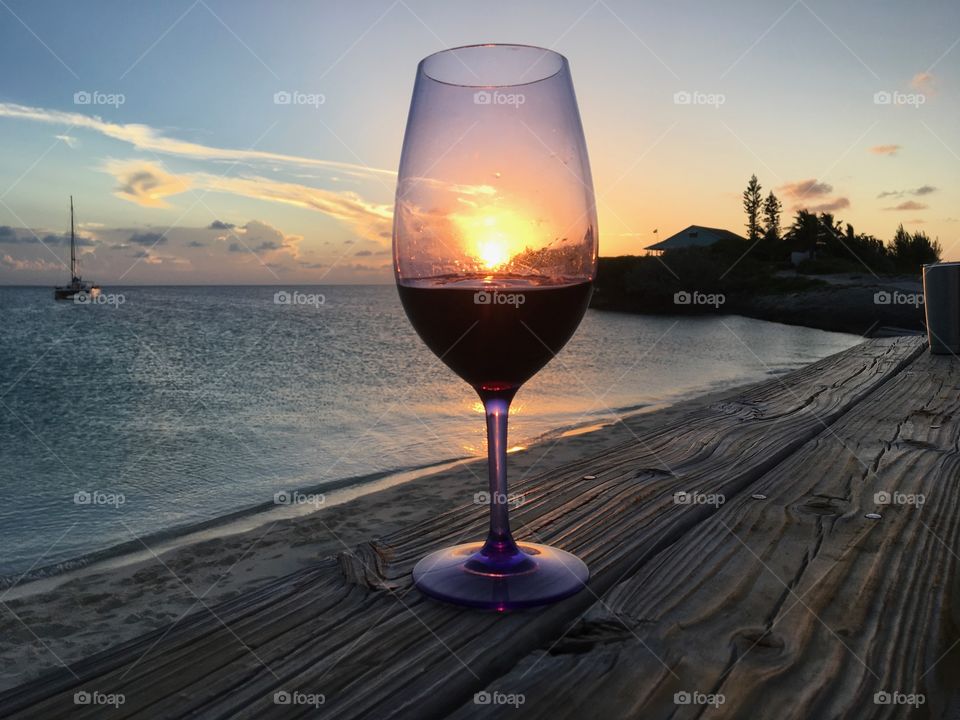 Sunset in my wine