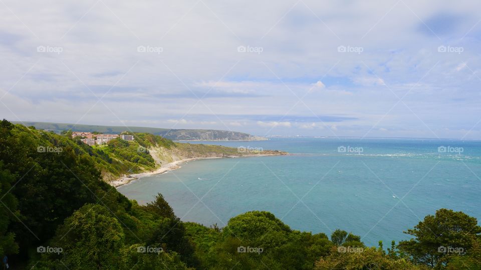 Photo of the costal cliffs in Swanage England 
