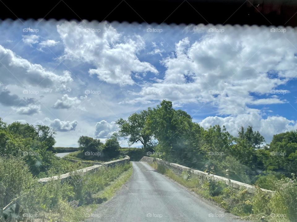 View from the car windscreen whilst driving en route to a nice dog walk 🐶