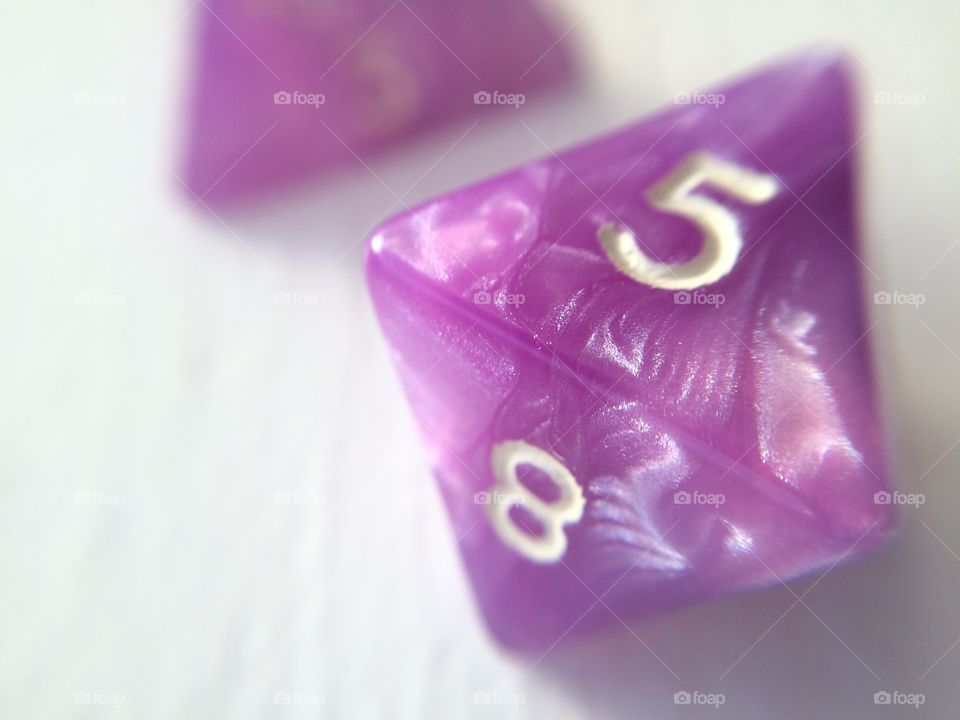 Lucky purple dice