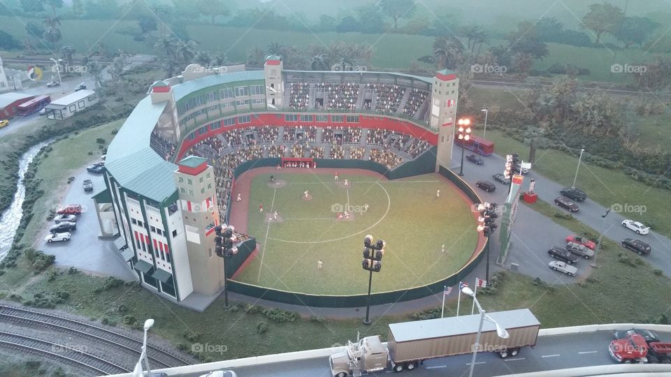 Baseball stadium scale model