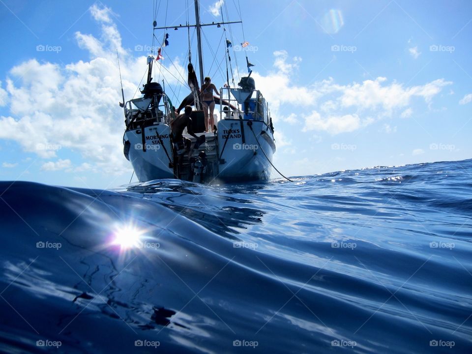 After the dive. Came up from my scuba dive off Bahama