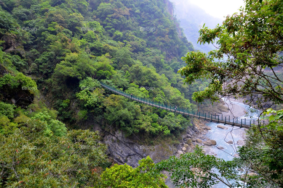 mountain forest river rain by hkjohan