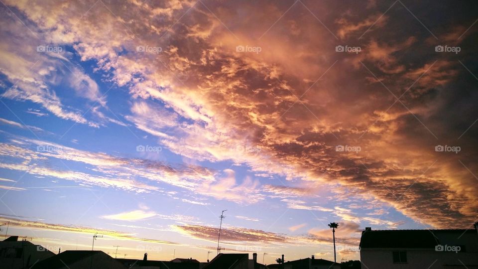 Sky really see on fire