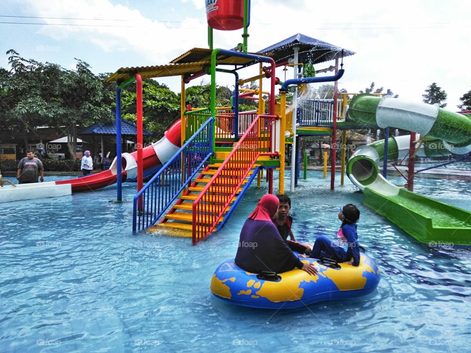 Recreation in the Water park