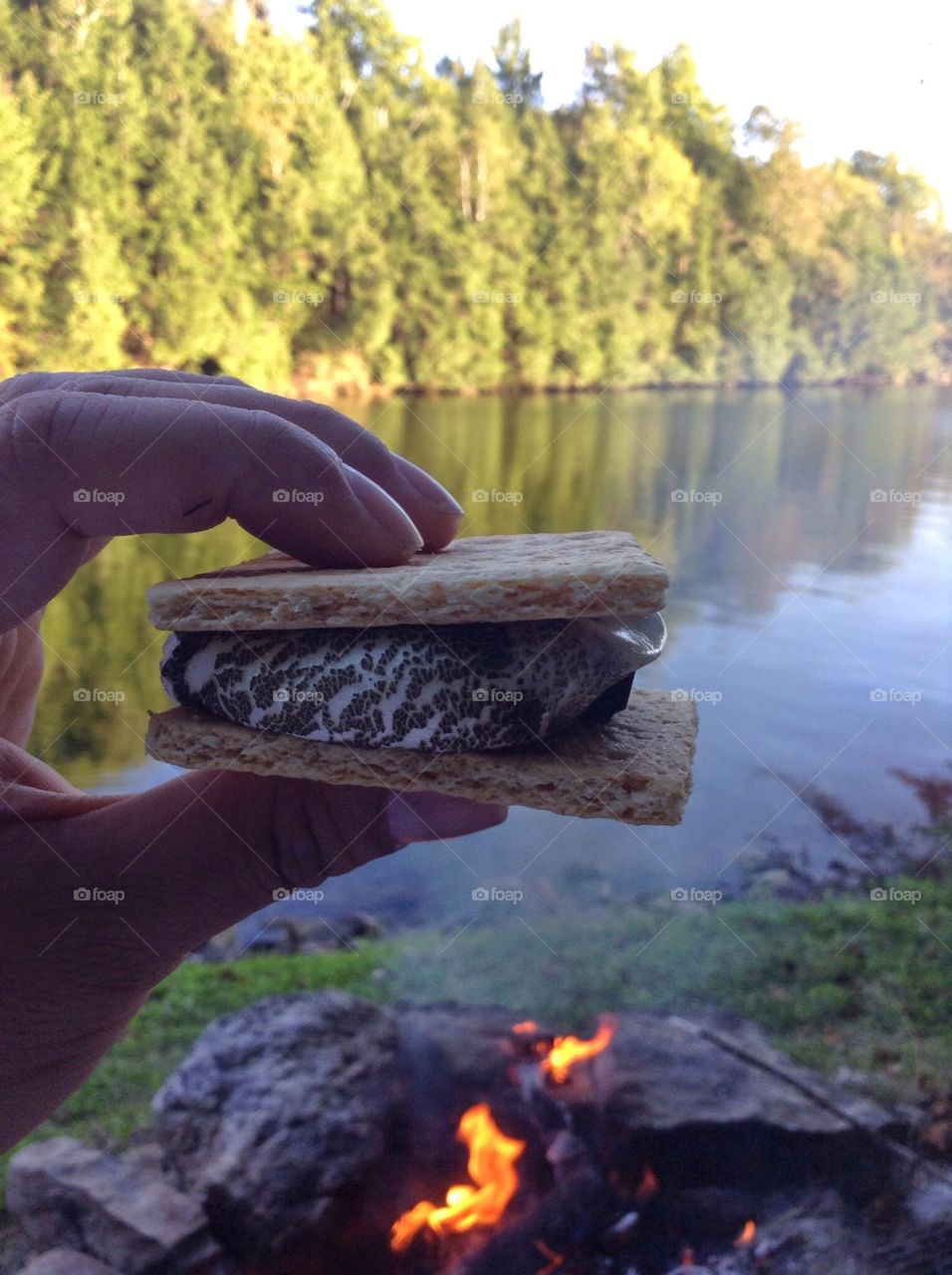 S'more . Nothing beats a perfect s'mores at the cottage.