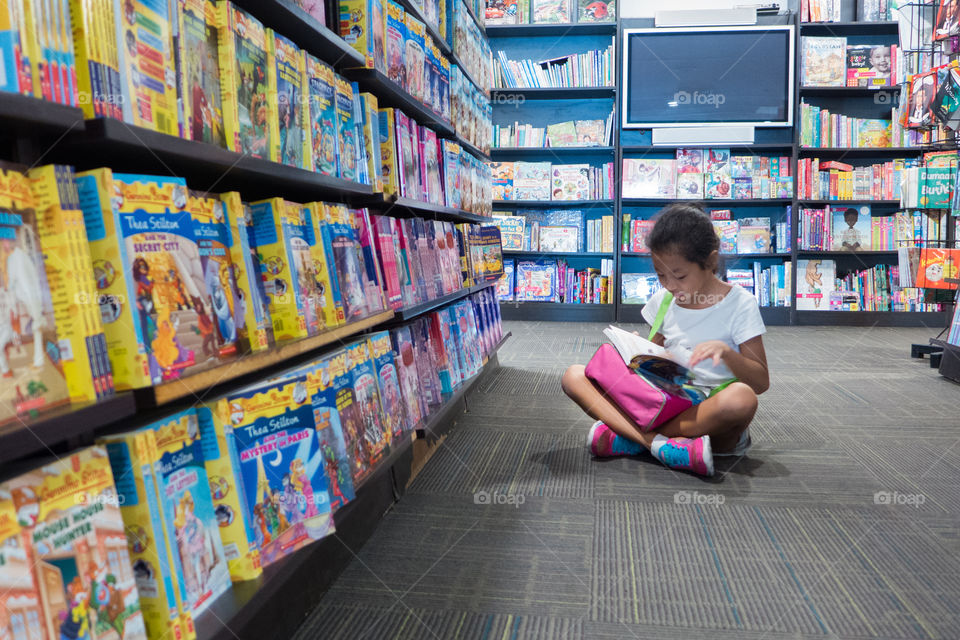 girl reading a book