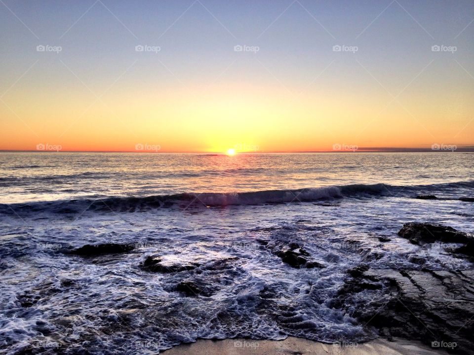 California beach sunset