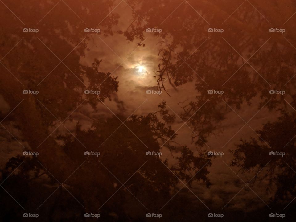 full moon on a cloudy night