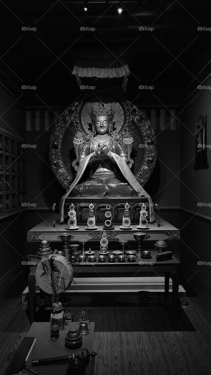 Buddha in Black and White