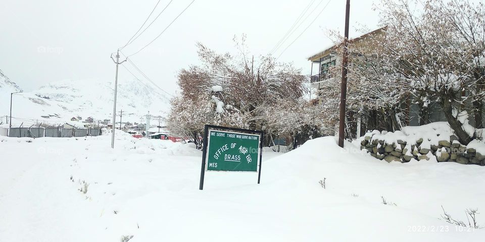 Drass Ladakh India the second coldest inhabitant place in world temperature during winter remain-40 to -50