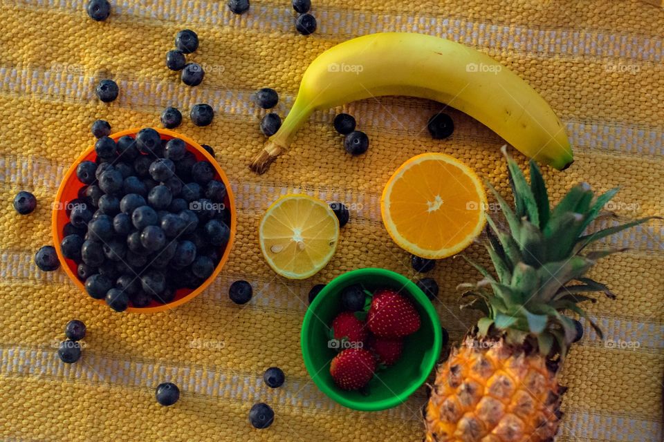 Summer berries and fruit