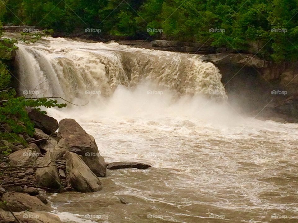 Muddy waterfall 