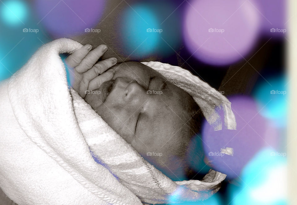 blue purple baby child by krispett