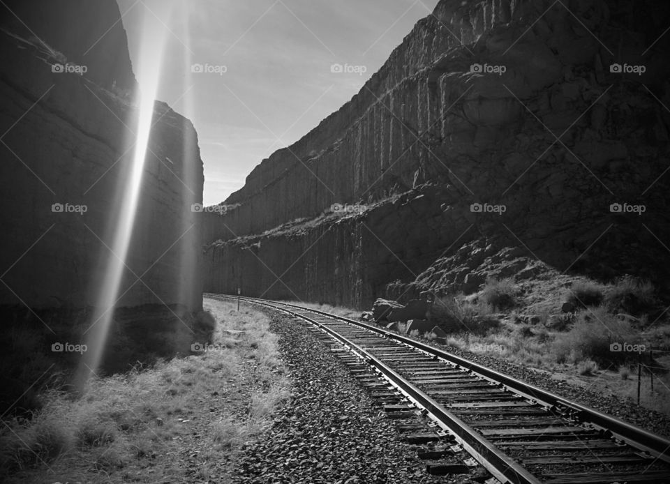 Train through the Canyon