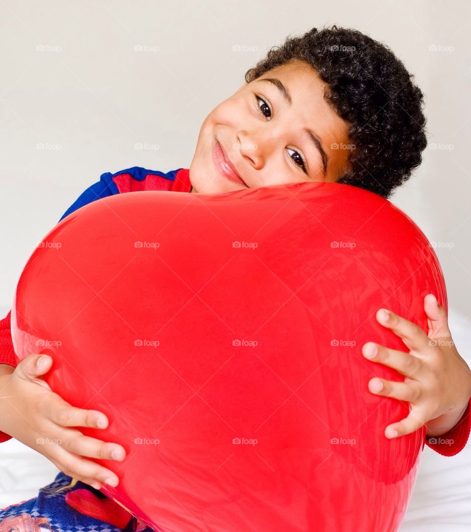 Cute African boy with ballon 