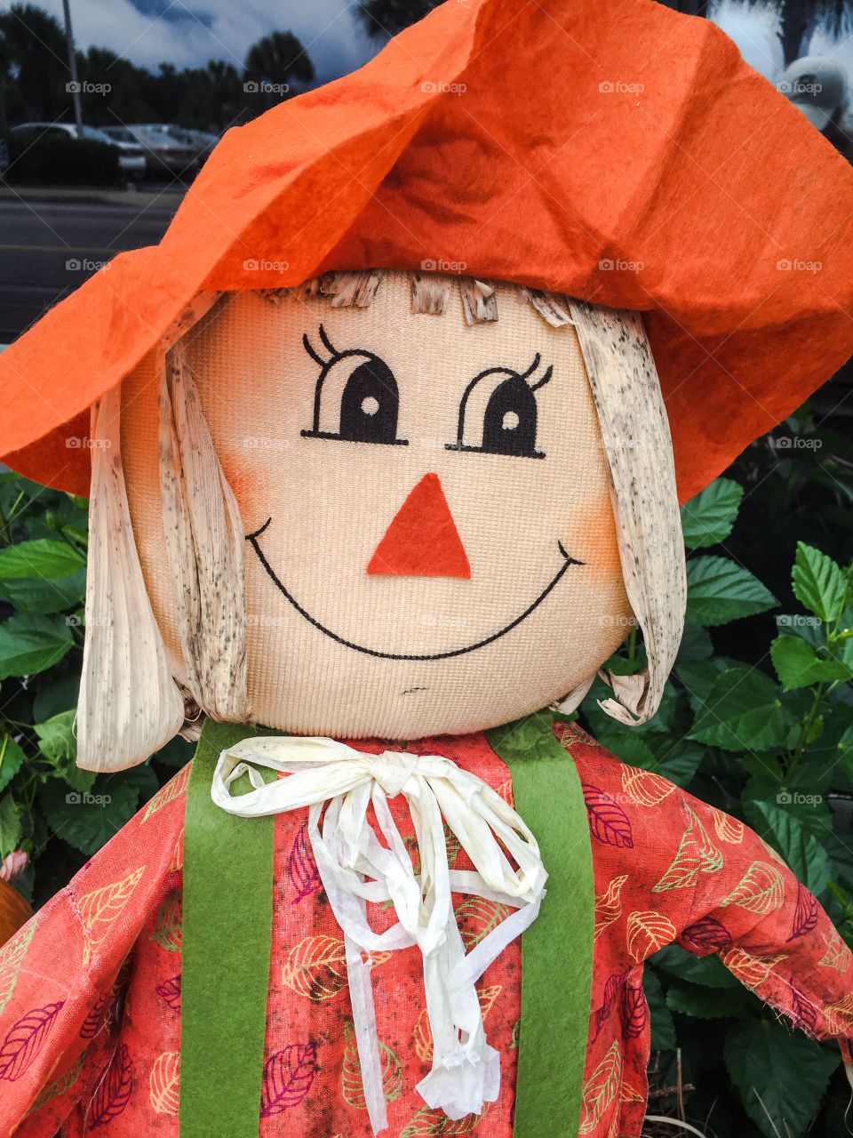 Scarecrow. A happy scarecrow decoration for fall, thanksgiving. 