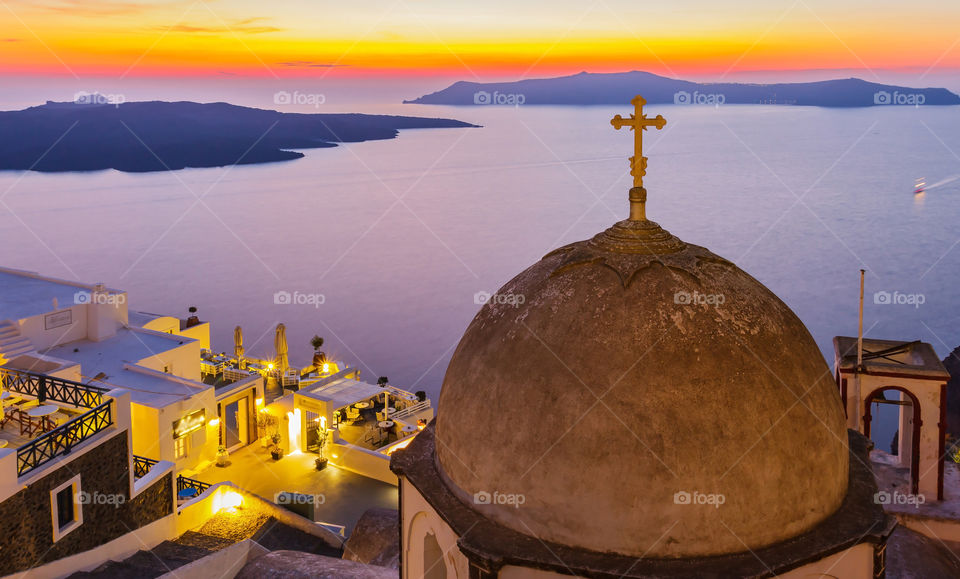 High angle view of church