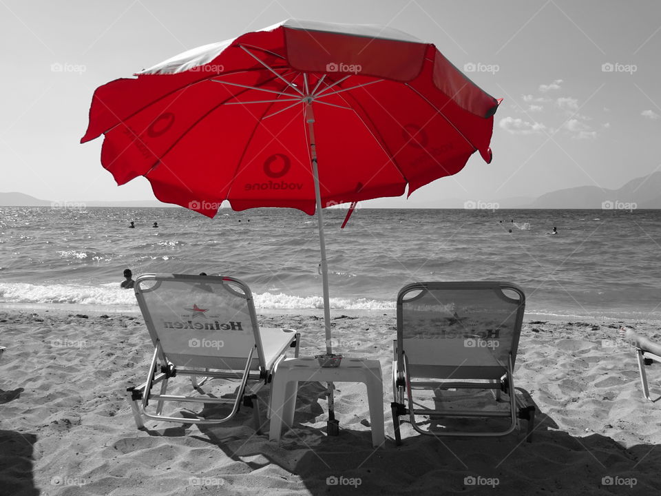 Beach Red umbrella