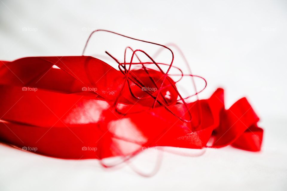 Studio shot of ribbon