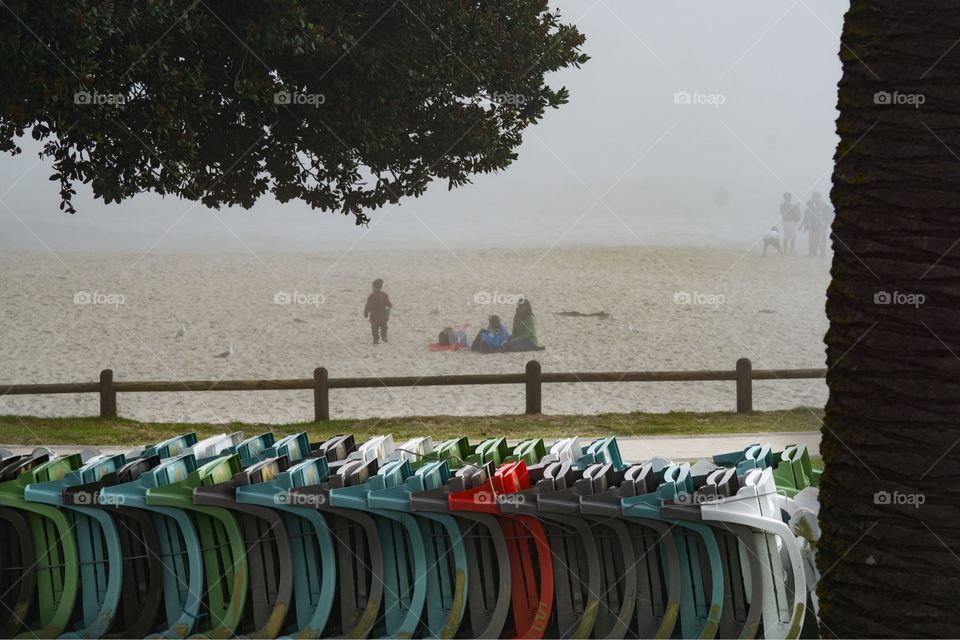 Foggy Cape Town, South Africa Beach