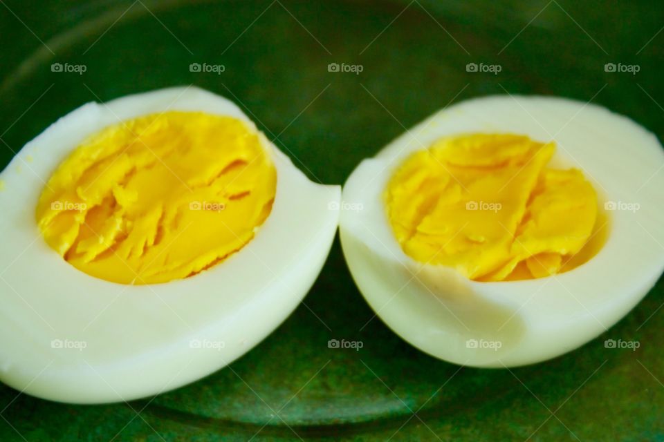 An egg cooked in an electric pressure cooker