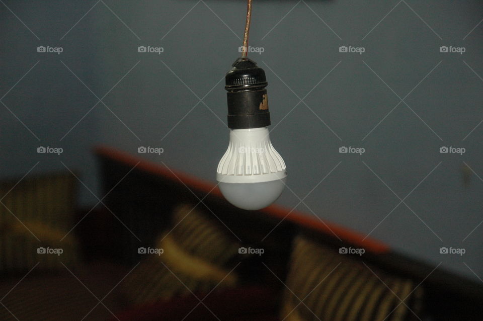 hanging light bulb