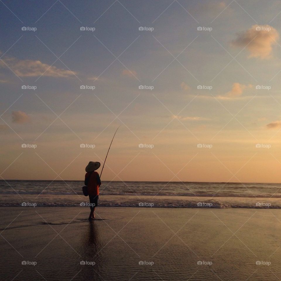 Fisherman in Bali