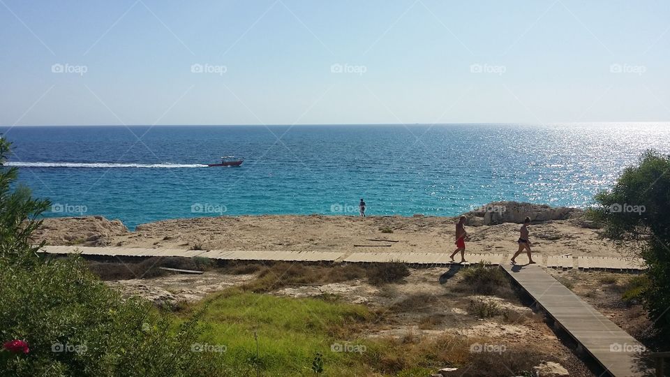 chilling on the beach in Cyprus