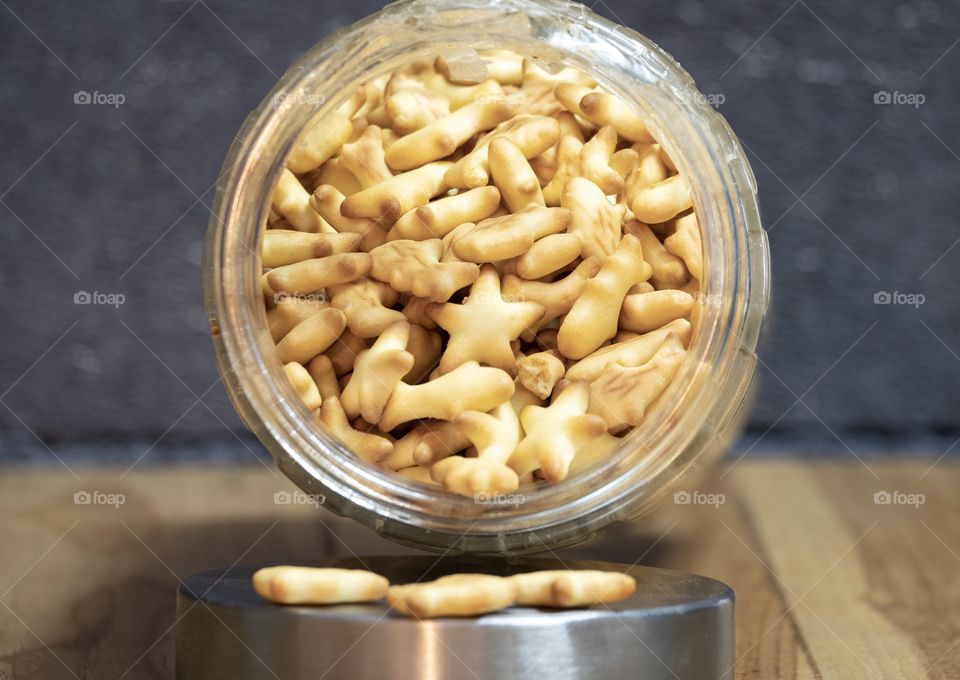 Star cookies in the bottle