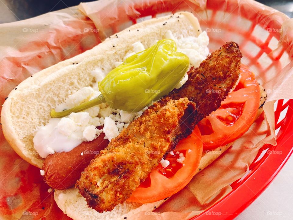 Greek Hot Dog