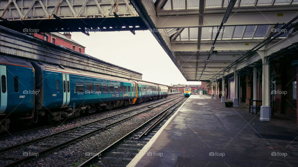 Three trains and a platform