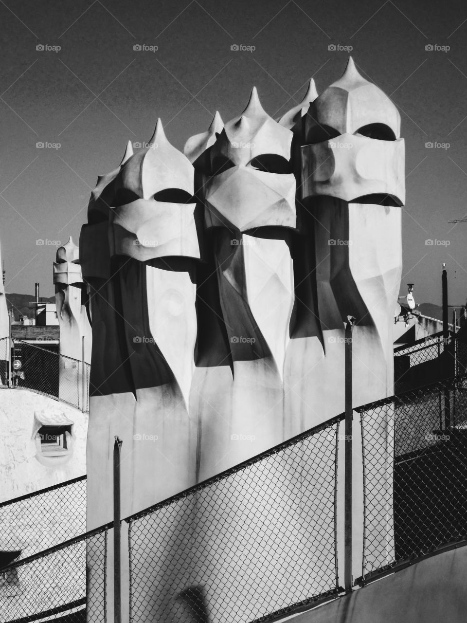 At La pedrera roof Barcelona p