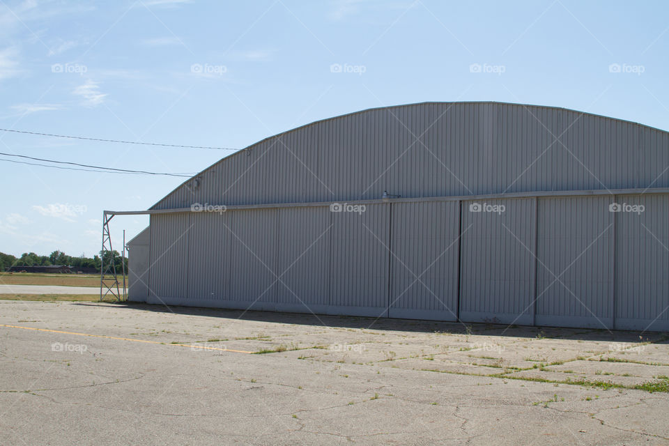 hanger. local airport hanger