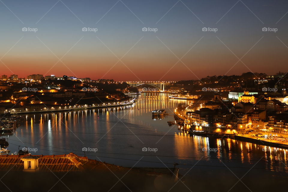 Coucher de soleil sur Porto