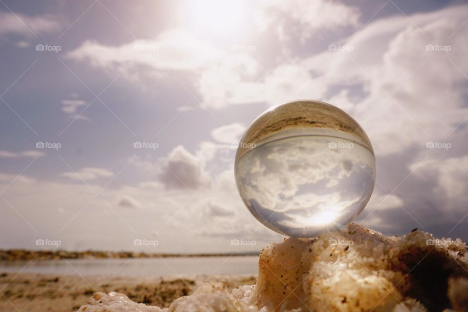 Salt#crystalball#sky#reflect