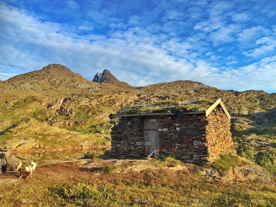 Stone house in the mountain